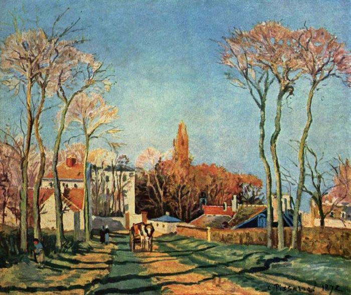 Dorfeingang von Voisins, Camille Pissarro